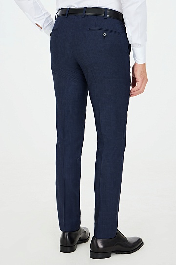 Темно-синие брюки из шерсти