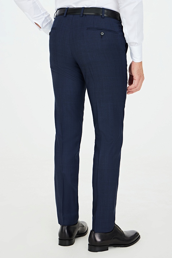 Темно-синие брюки из шерсти