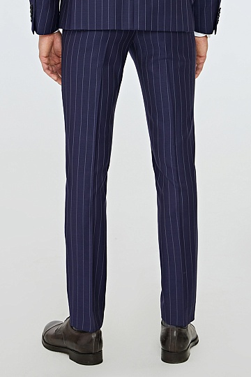 Сине-фиолетовые брюки в полоску