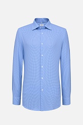 Голубая рубашка в мелкую клетку