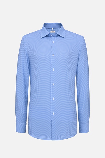 Голубая рубашка в мелкую клетку