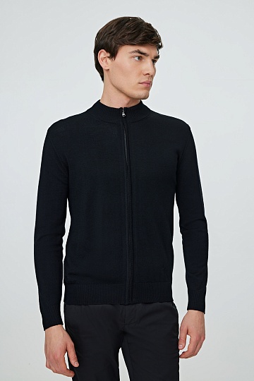 Кардиган черного цвета на молнии