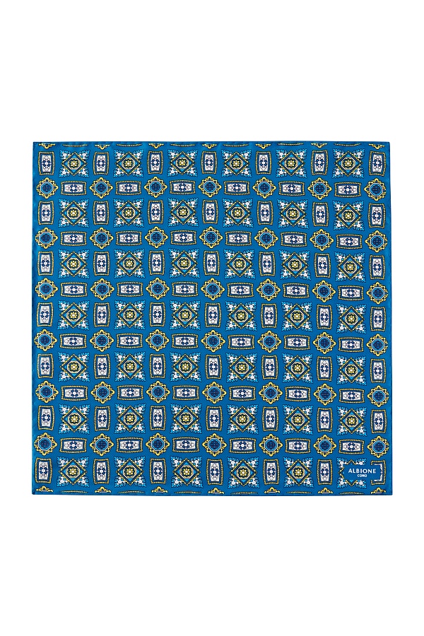 Бирюзовый платок с мелким орнаментом