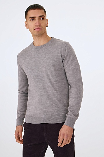 Серый джемпер с эффектом меланж