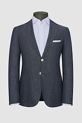 Льняной пиджак серого цвета