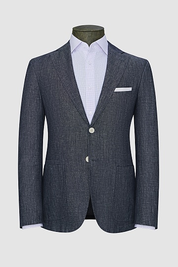 Льняной пиджак серого цвета