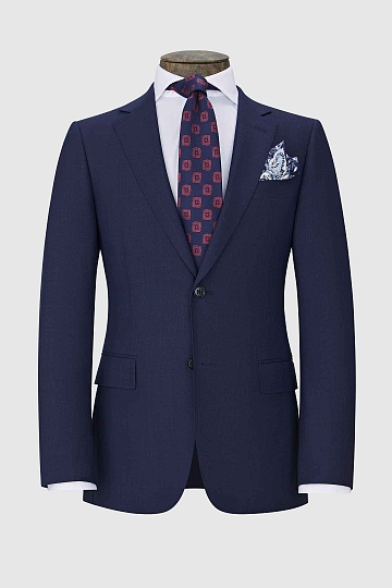 Темно-синий костюм из шерсти