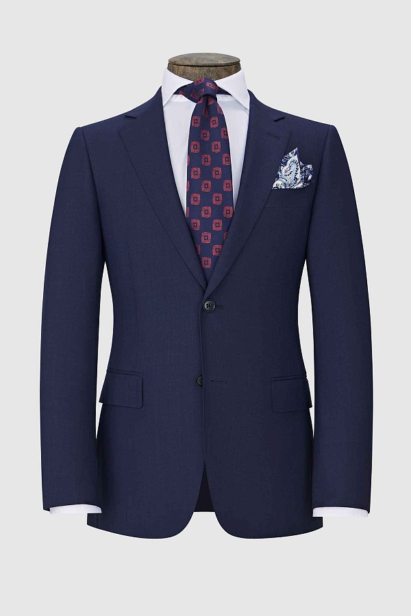 Темно-синий костюм из шерсти