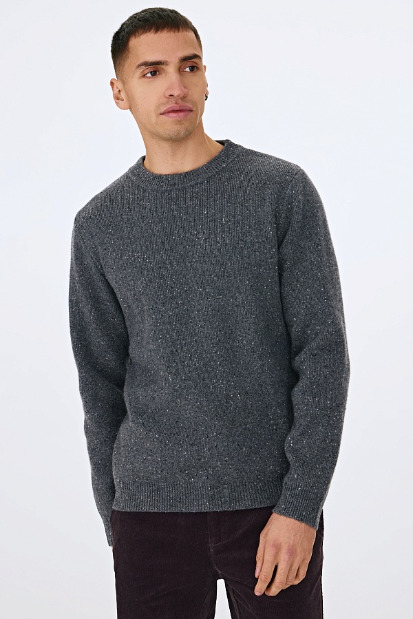 Серый джемпер с эффектом меланж