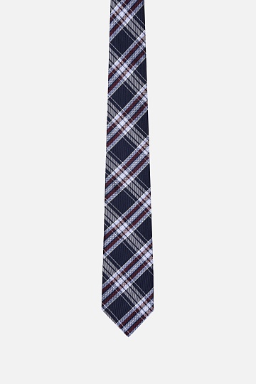 Черный галстук в полоску