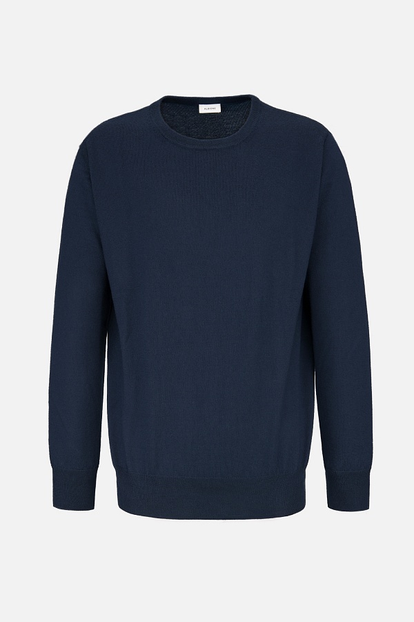 Синий джемпер из шерсти