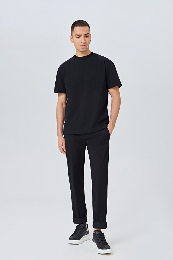 Черные хлопковые брюки