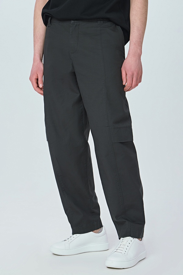 Темно-серые брюки-баллоны