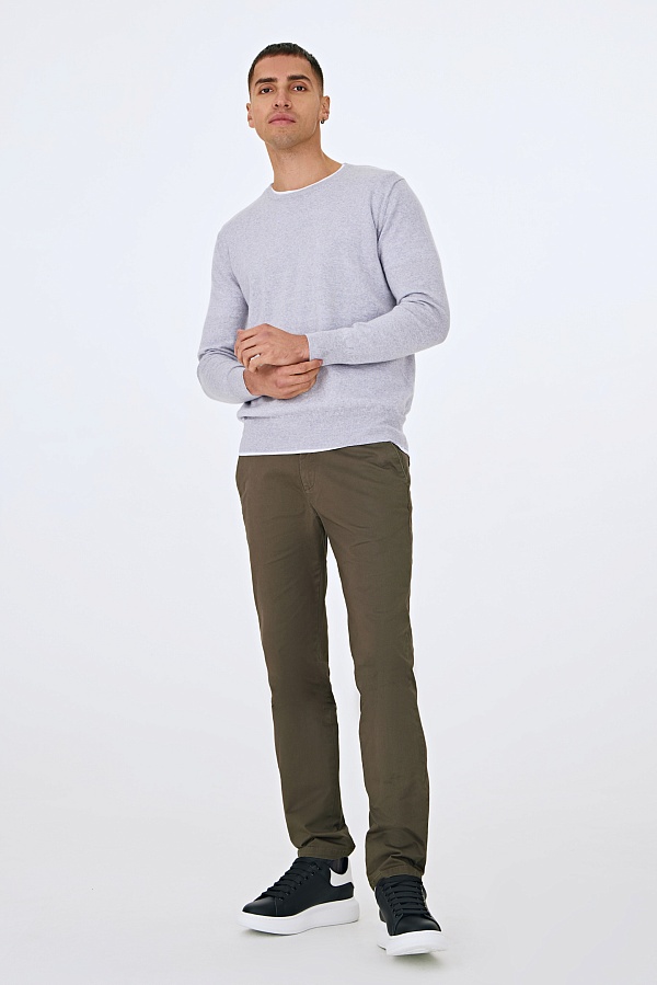 Серый джемпер из шерсти