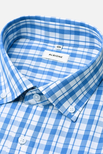 Рубашка в голубую клетку