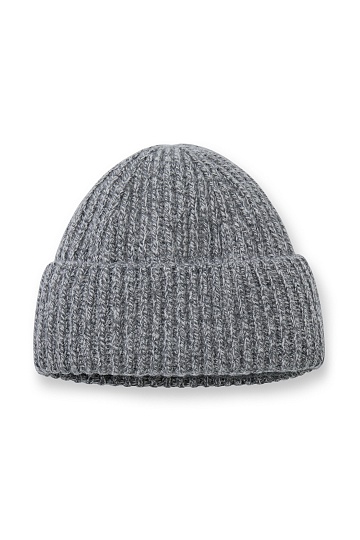 Серая шапка с меланжевым эффектом