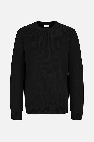 Черный джемпер с рваным эффектом