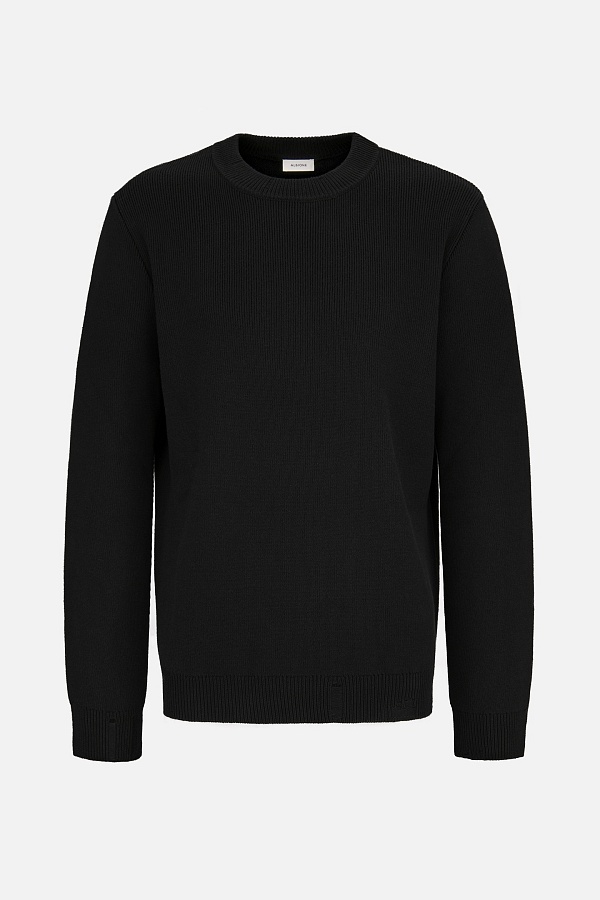 Черный джемпер с рваным эффектом