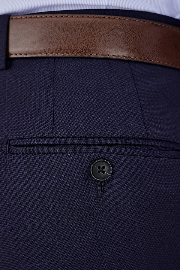 Чернильные брюки в клетку