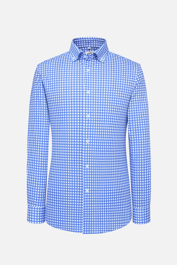 Голубая сорочка в клетку