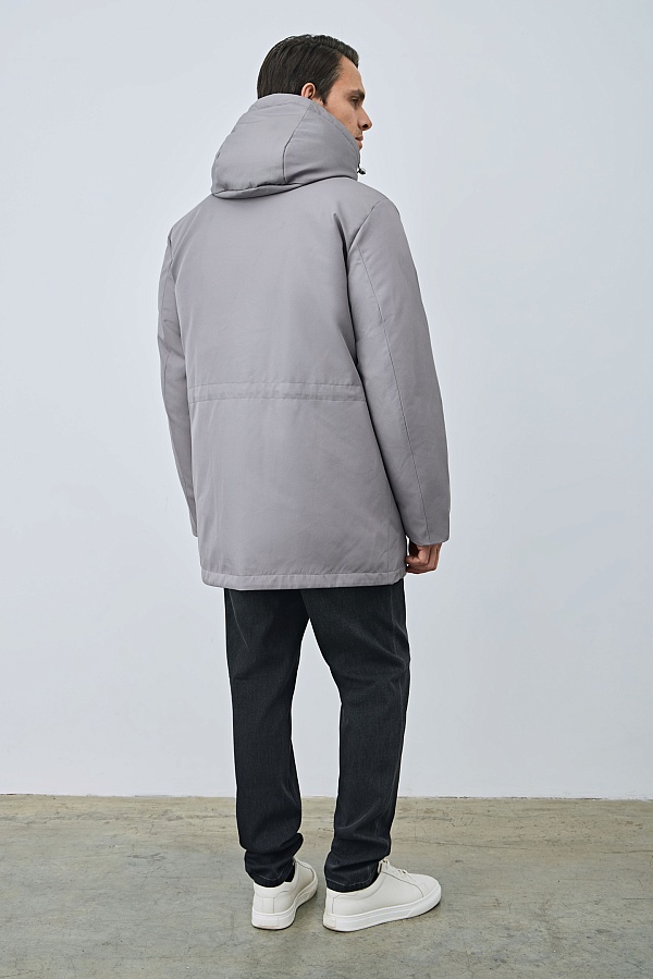 Парка светло-серого цвета