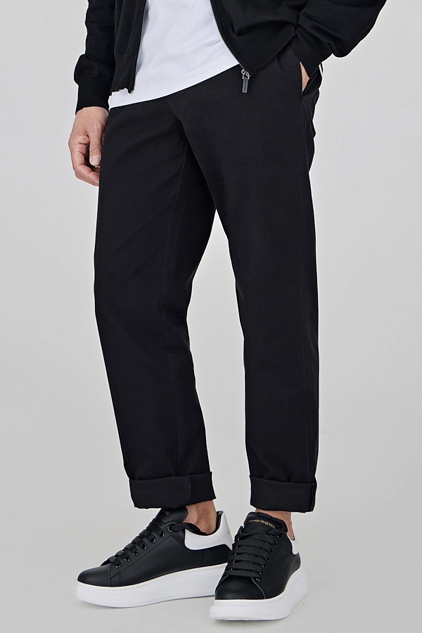 Черные хлопковые брюки