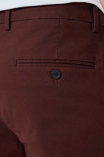 Бордовые хлопковые брюки