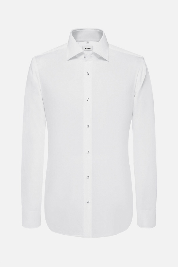Белая однотонная рубашка