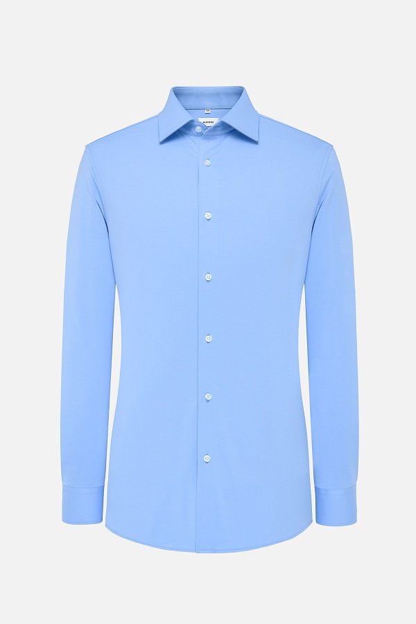 Голубая однотонная сорочка
