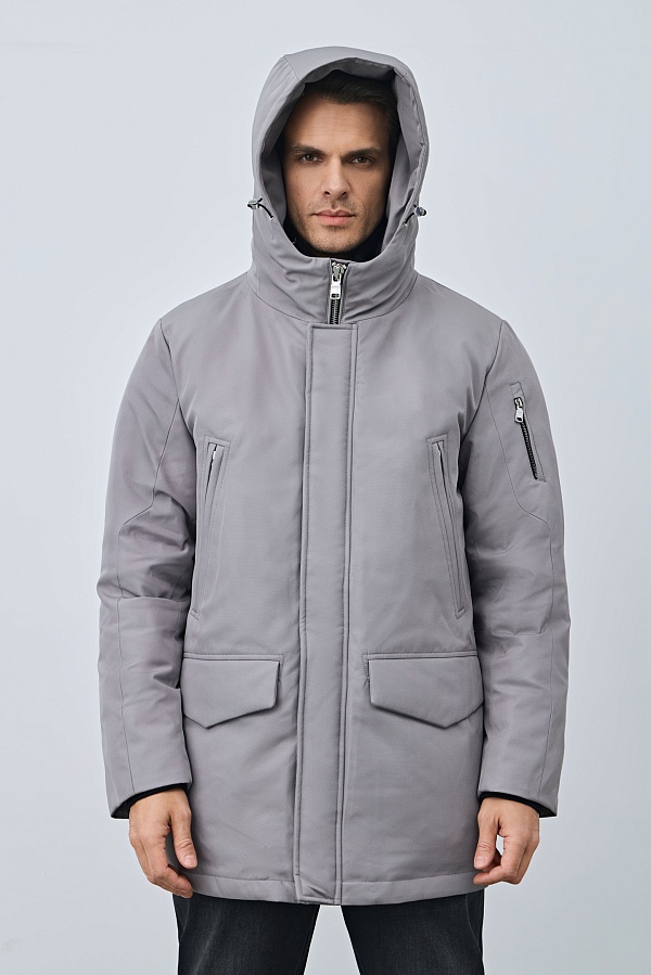 Парка светло-серого цвета