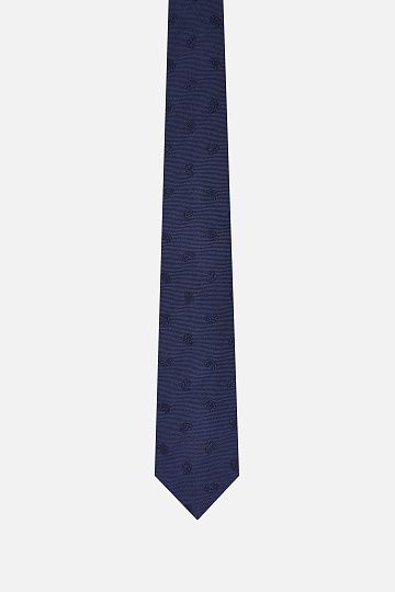 Галстук темно-синего света с узором