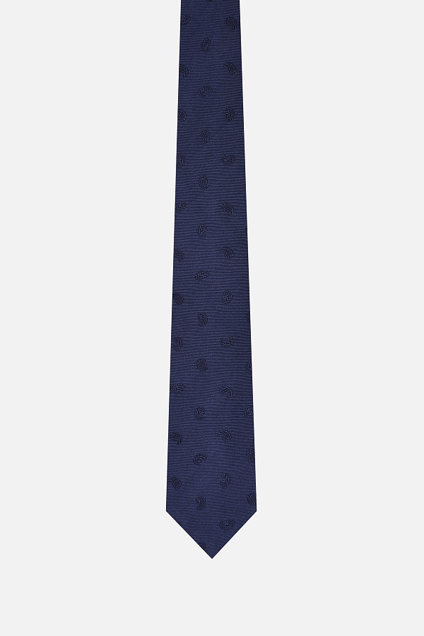 Галстук темно-синего света с узором