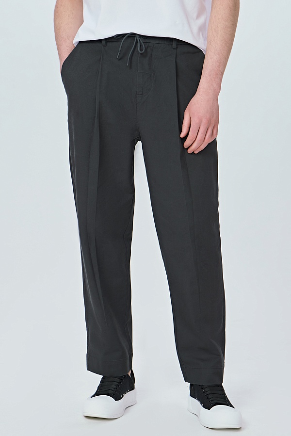 Графитовые брюки на шнурке