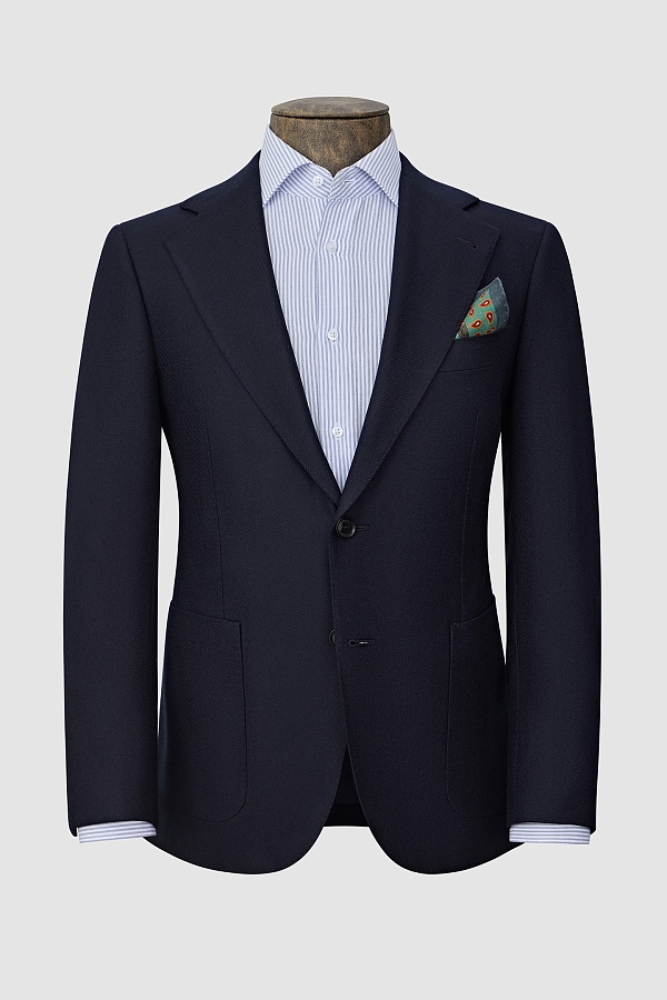 Темно-синий пиджак из шерсти
