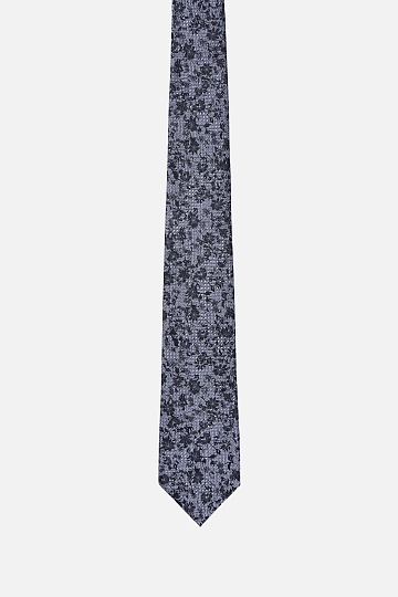 Серый галстук с черным узором