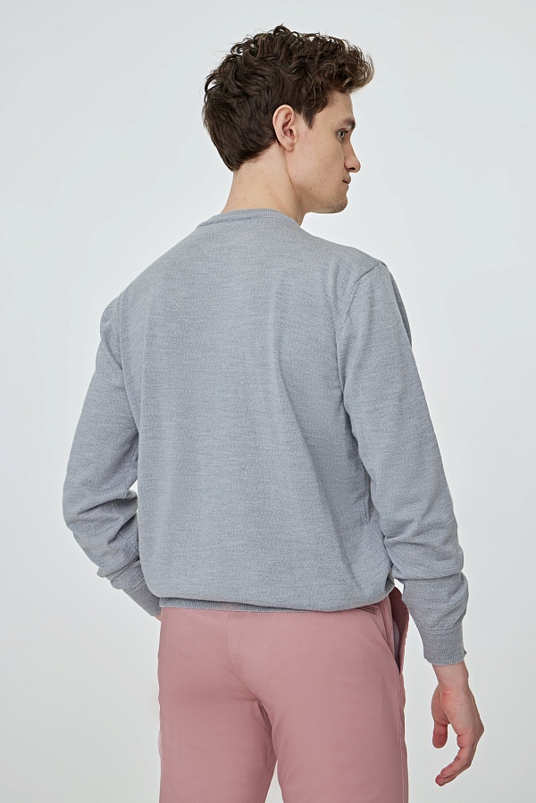 Джемпер серого цвета из шерсти