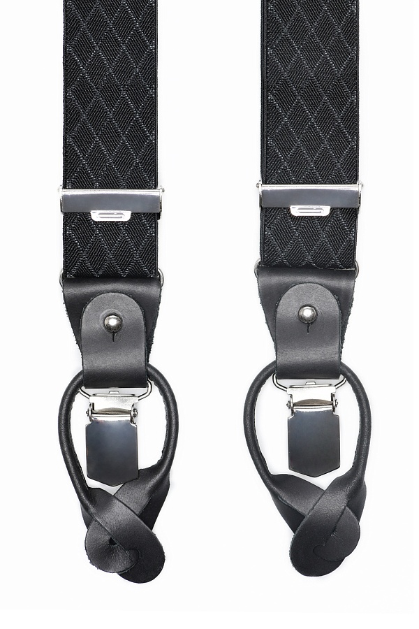 Черные подтяжки в ромб