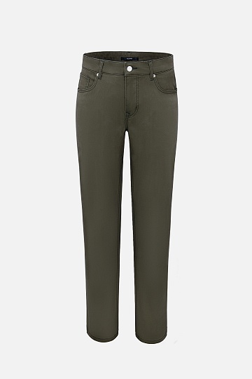 Джинсы болотного цвета