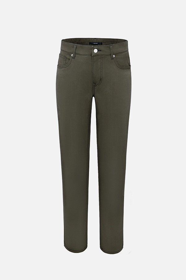 Джинсы болотного цвета