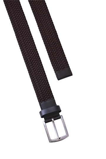 Плетеный черный ремень