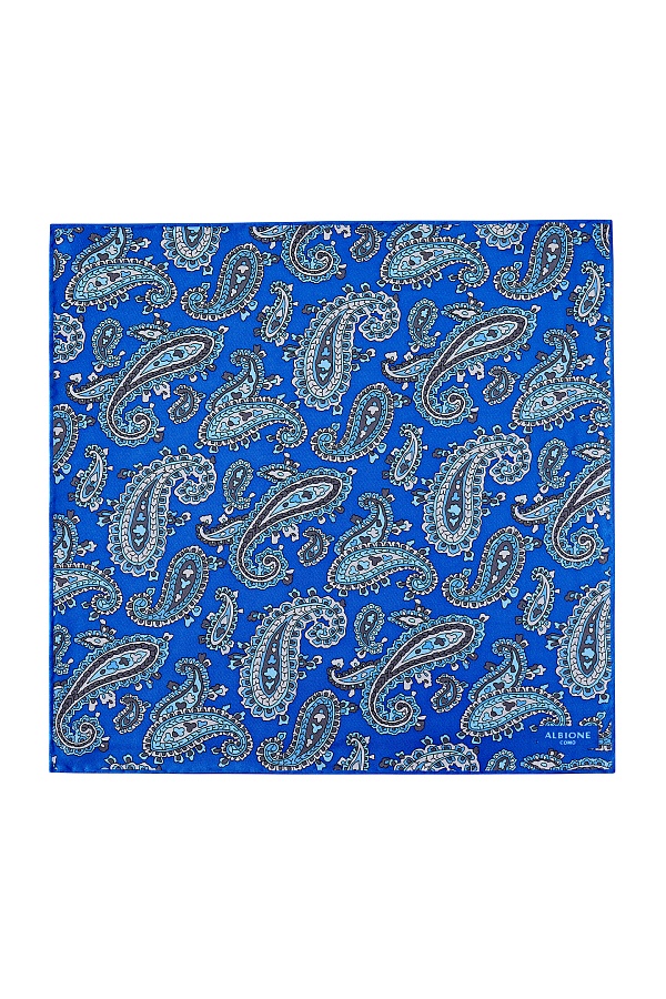 Ярко-синий с узором пейсли