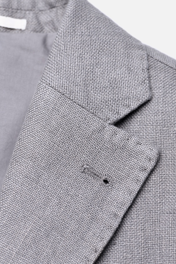 Льяной пиджак серого цвета