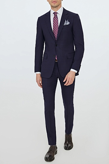 Костюм в темно-фиолетовую клетку