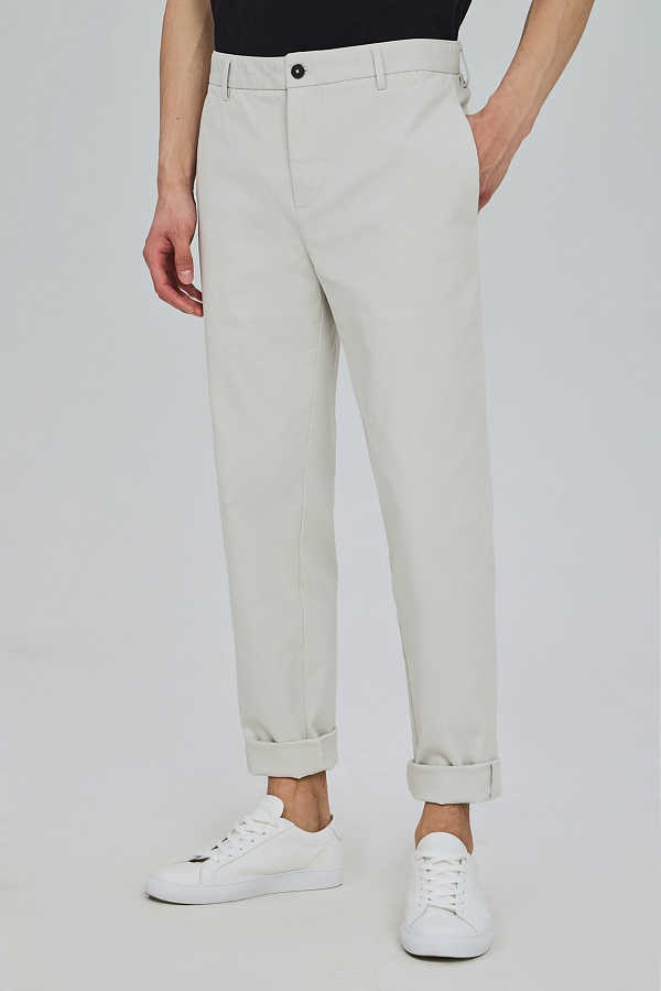 Белые хлопковые брюки