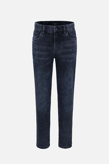 Джинсы темно-серого цвета с потертостями