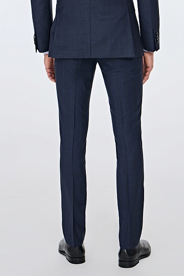 Серо-синие брюки в клетку