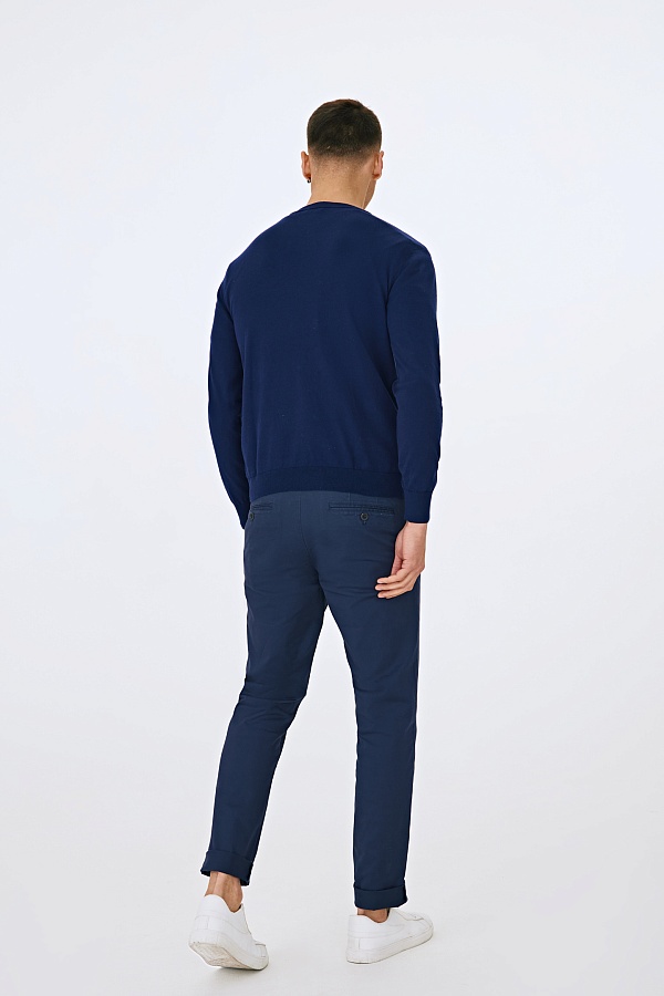 Синий джемпер из хлопка