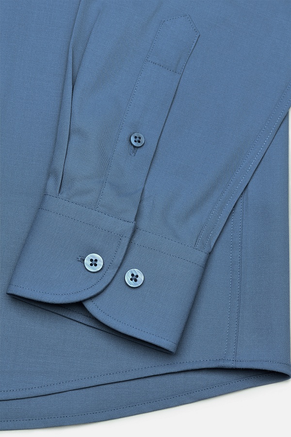 Синяя однотонная сорочка button-down