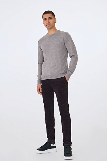 Серый джемпер с эффектом меланж