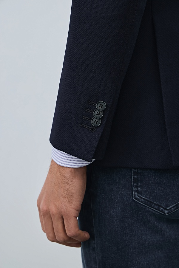 Темно-синий пиджак из шерсти